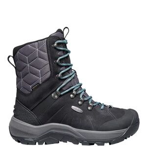 Keen Women's Revel Winter Boots Black/North Atlantic with Teal Laces